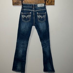 Rock and roll cowgirl mid rise denim bling jean size 26X32